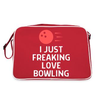 Bowling Dictons Bowling Bowler Skittles Cadeau - Sac Retro - rouge/blanc - Dos