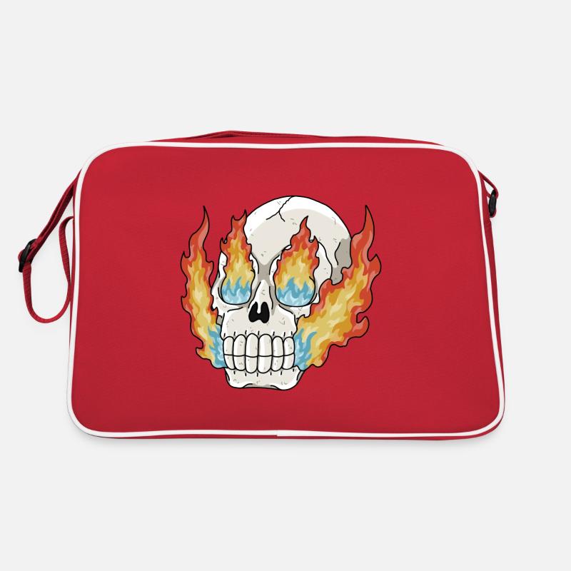 Fiery skull Retro Bag