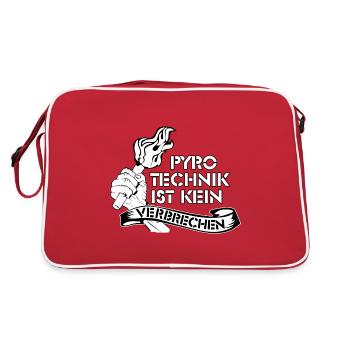 Pyro Technik ist kein Verbrechen - Retro Tasche - Rot/Weiß - Hinten