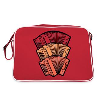 Styrian harmonica accordion musicians gift - Retro Bag - red/white - Back