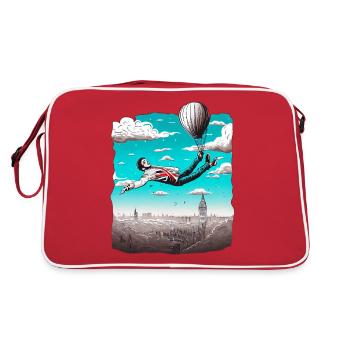 FLOATING ABOVE LONDON - Retro Bag - red/white - Back