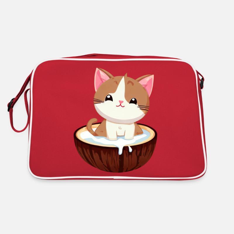 Cat in coconut milk, exotic and cute Retro Bag