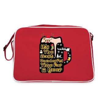 Joyeux Noël, Joyeux Noël, Joyeux Noël - Sac Retro - rouge/blanc - Dos