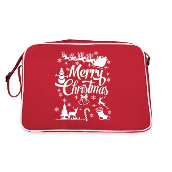 Joyeux Noël, Joyeux Noël, Joyeux Noël - Sac Retro - rouge/blanc - Dos