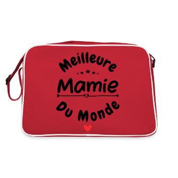 Meilleure mamie du monde - Sac Retro - rouge/blanc - Dos