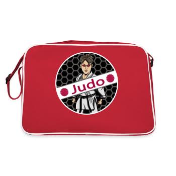 judo judoka hajime dan - Sac Retro - rouge/blanc - Dos
