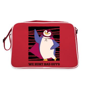 Pingouin drôle habillé - Sac Retro - rouge/blanc - Dos