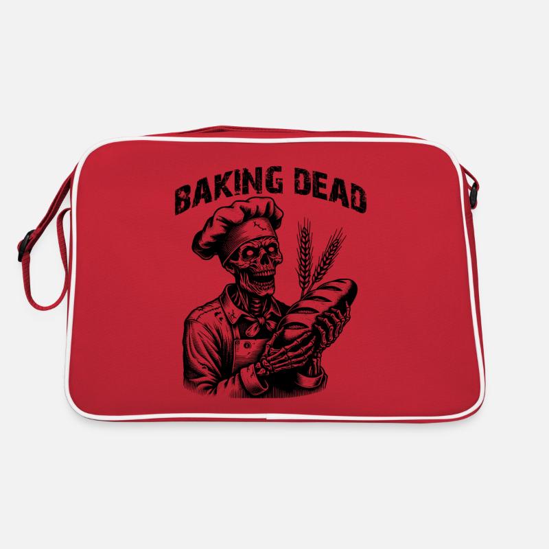 Zombie als Bäcker - gruseliger Horror Bäcker Retro Tasche