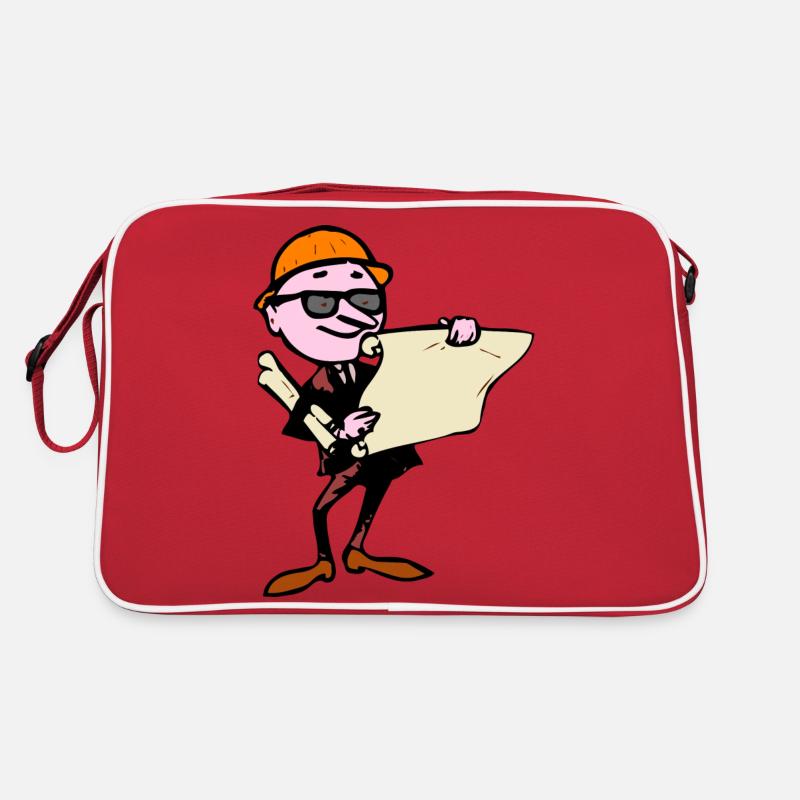 bau5 - Sac Retro - rouge/blanc