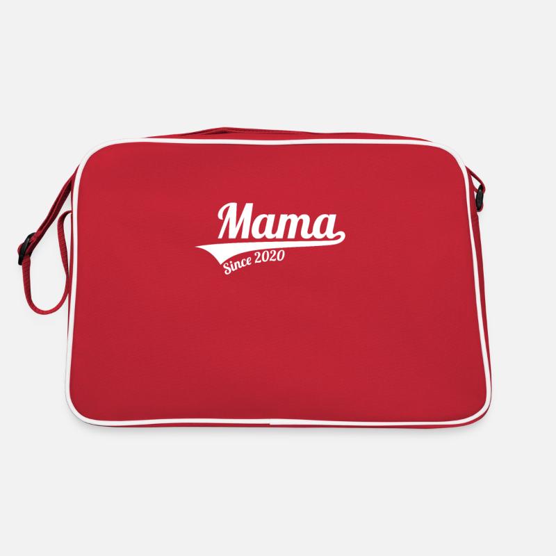 Mama Since 2020 - Retro Tasche - Rot/Weiß