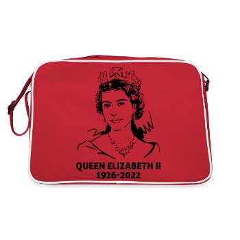 la reine Elizabeth II est morte 96 ans - Sac Retro - rouge/blanc - Dos