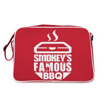 SMOKEY IST BERÜHMT BBQ - Retro Tasche - Rot/Weiß - Hinten