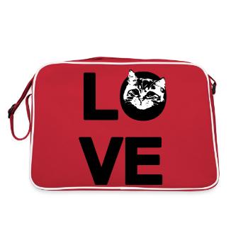 Love Chat - Retro Bag - red/white - Back