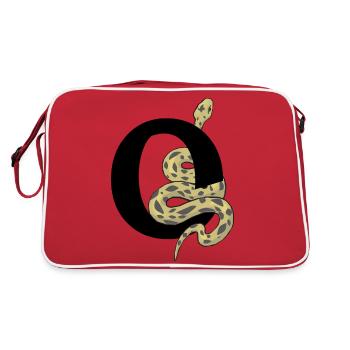 Letter o snake - Retro Bag - red/white - Back