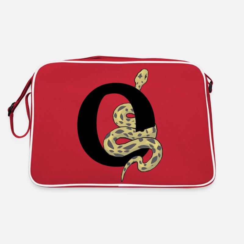 Buchstabe o Schlange Retro Tasche