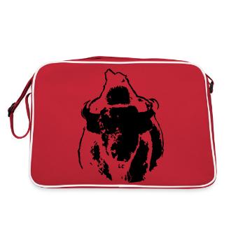 BÜFFEL - Retro Tasche - Rot/Weiß - Hinten
