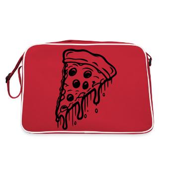 Pizza Fast Food Pizzeria - Retro Tasche - Rot/Weiß - Hinten