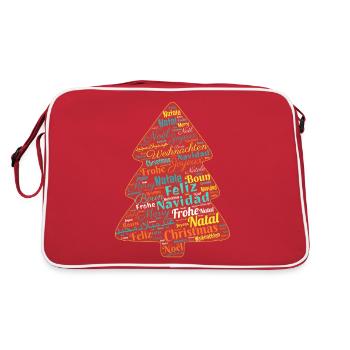 Weihnachtsbaum - Retro Tasche - Rot/Weiß - Hinten