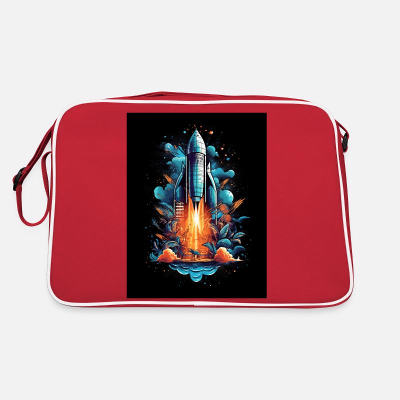 Raumfahrt Retro Tasche