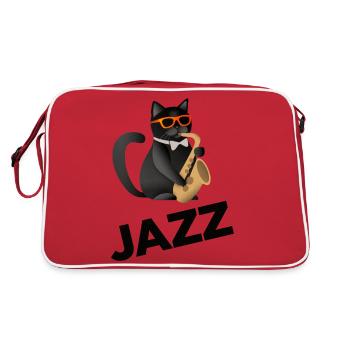 Jazz Cat Sax - Retro Bag - red/white - Back