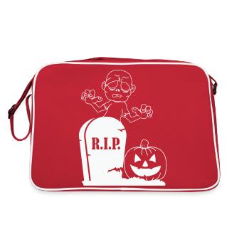 Rip Pumpkin Zombie - Retro Bag - red/white - Back
