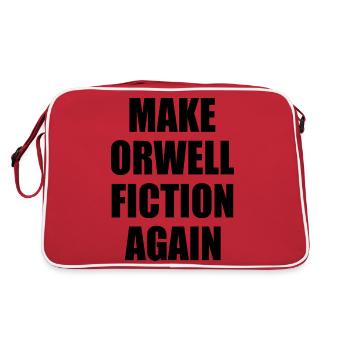 make orwell fiction again - Sac Retro - rouge/blanc - Dos