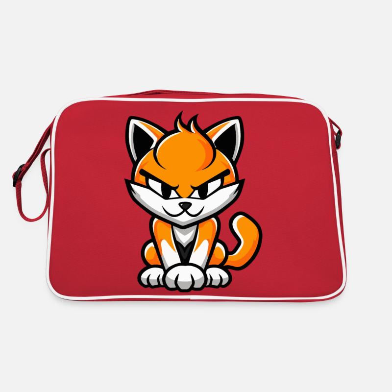 Cat Comic - Retro Bag - red/white