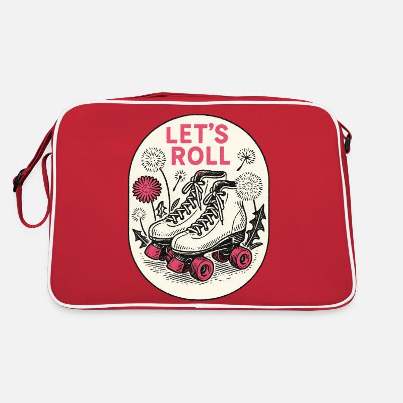 Let's Roll Retro Roller Skates Retro Bag