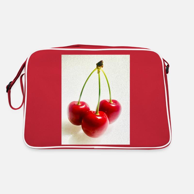 Kirsche - Retro Tasche - Rot/Weiß