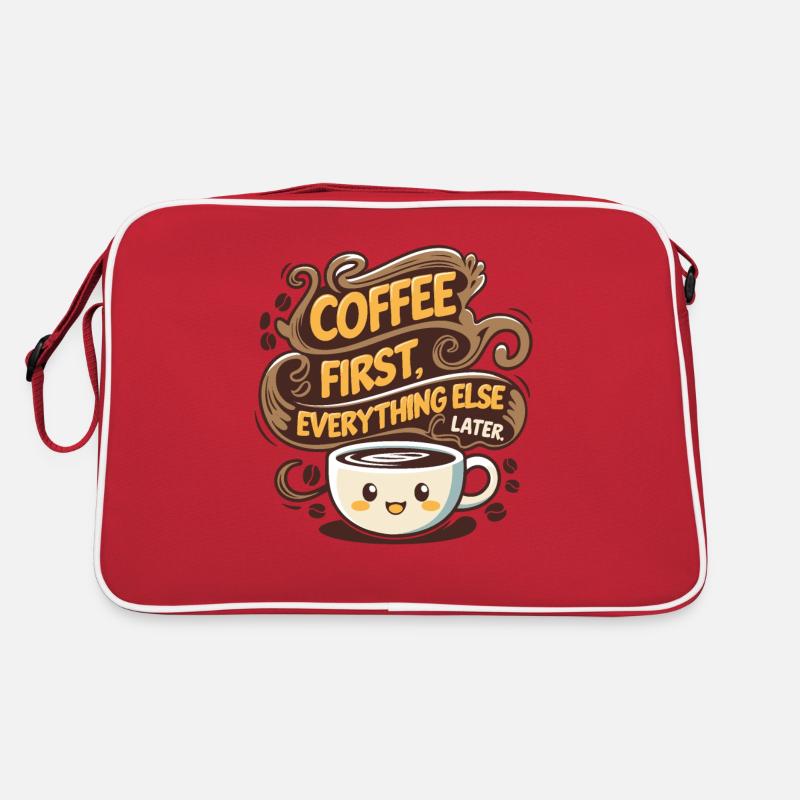 First coffee, then everything else Retro Tasche