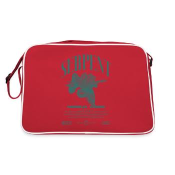 Green Tree Python Modern Reptile Keeper Streetwear - Retro Bag - red/white - Back