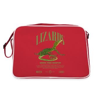 Moniteur d’arbre vert Streetwear gardien de lézard - Sac Retro - rouge/blanc - Dos
