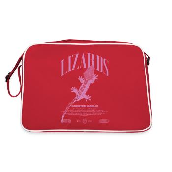 Crested Gecko Streetwear Lizard Keeper - Retro Bag - red/white - Back