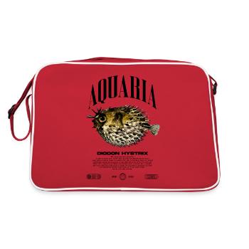 Stachelschwein Kugelfischhalter Moderne Streetwear - Retro Tasche - Rot/Weiß - Hinten