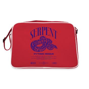 Ball Python Moderne Reptilienwärter Streetwear - Retro Tasche - Rot/Weiß - Hinten