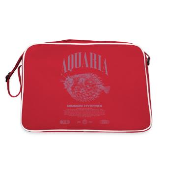 Stachelschwein Kugelfischhalter Moderne Streetwear - Retro Tasche - Rot/Weiß - Hinten