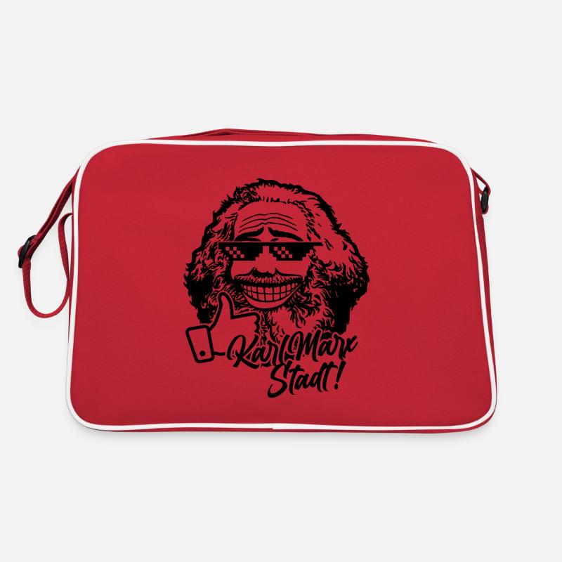 Karl Marx Stadt (einfarbig) Retro Tasche