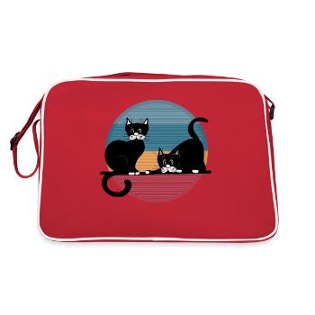 Les chats - Sac Retro - rouge/blanc - Dos