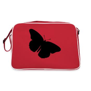 Butterfly Nature Butterflies Vector 3 - Retro Bag - red/white - Back