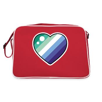 Cœur (drapeau gay) - Sac Retro - rouge/blanc - Dos