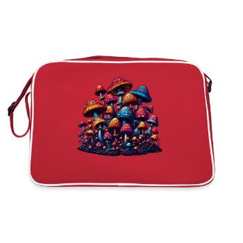 Magie des champignons psychédéliques - Sac Retro - rouge/blanc - Dos