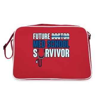 Survivant de la future école de médecine 2 - Sac Retro - rouge/blanc - Dos