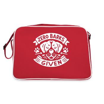 Zero Barks Given - Retro Bag - red/white - Back