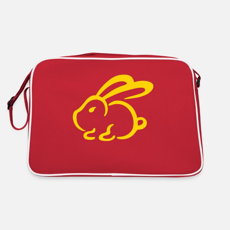 Art au trait de lapin Sac Retro