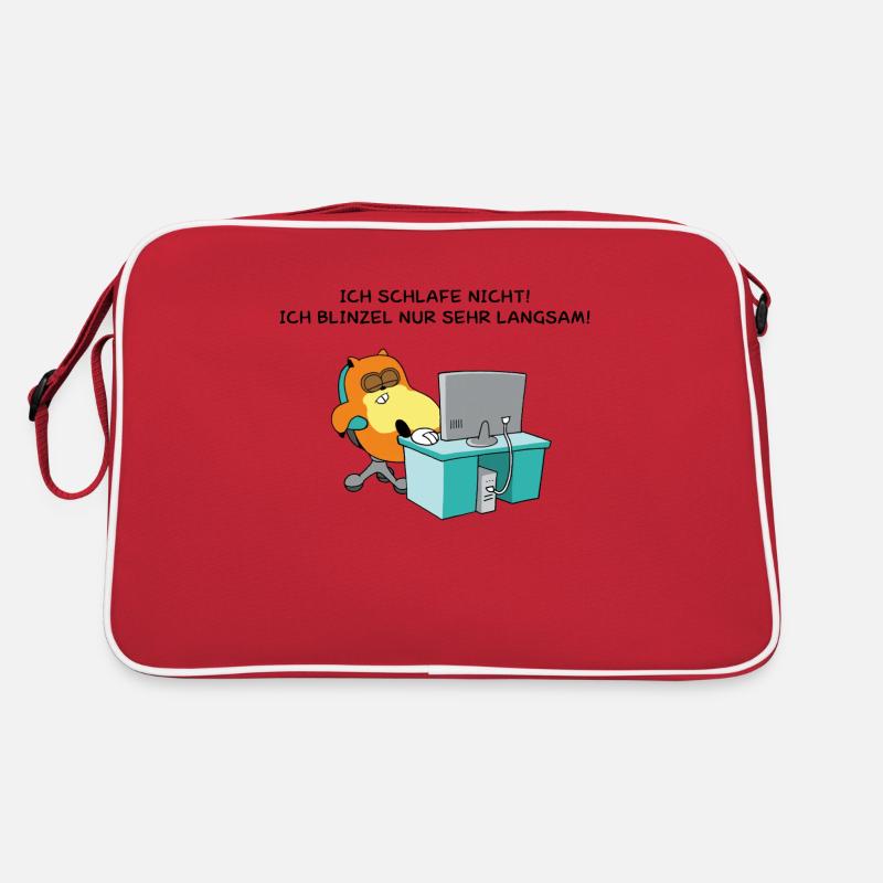 Hamster Blinzel - Retro Tasche - Rot/Weiß