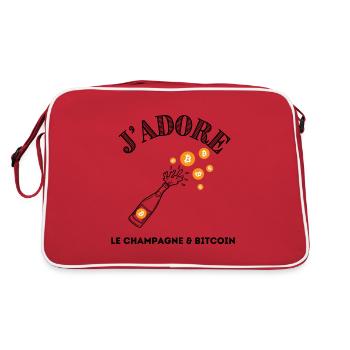 Bitcoin blockchain - Sac Retro - rouge/blanc - Dos