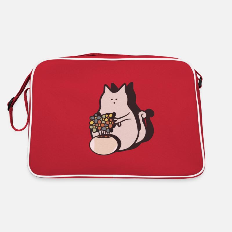 Curious, crazy cat Retro Bag