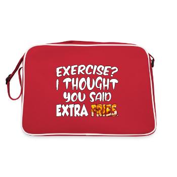 Exercice, je pensais que vous aviez dit frites supplémentaires - Sac Retro - rouge/blanc - Dos