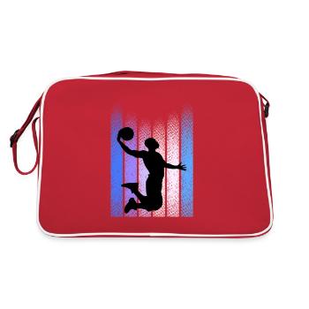 Joueur de basket-ball rétro vintage - Sac Retro - rouge/blanc - Dos