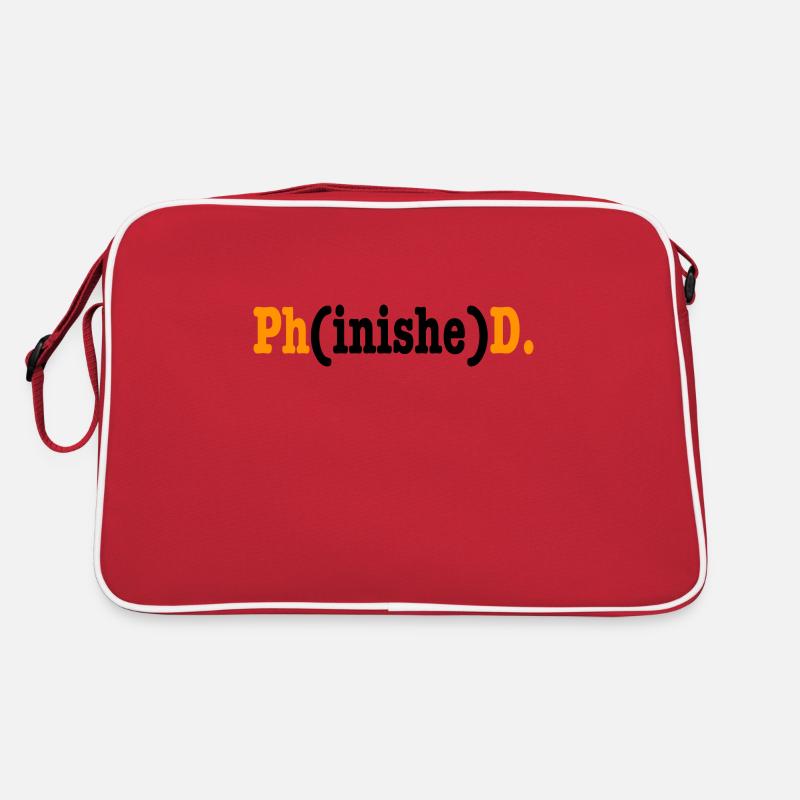 Phinished Phd Student Geschenk Retro Tasche